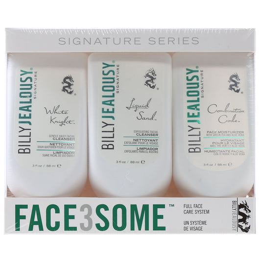 Billy Jealousy Face 3 Some Kit (3) 3 Oz-White Knight/ Liquid Sand/ Combination Code