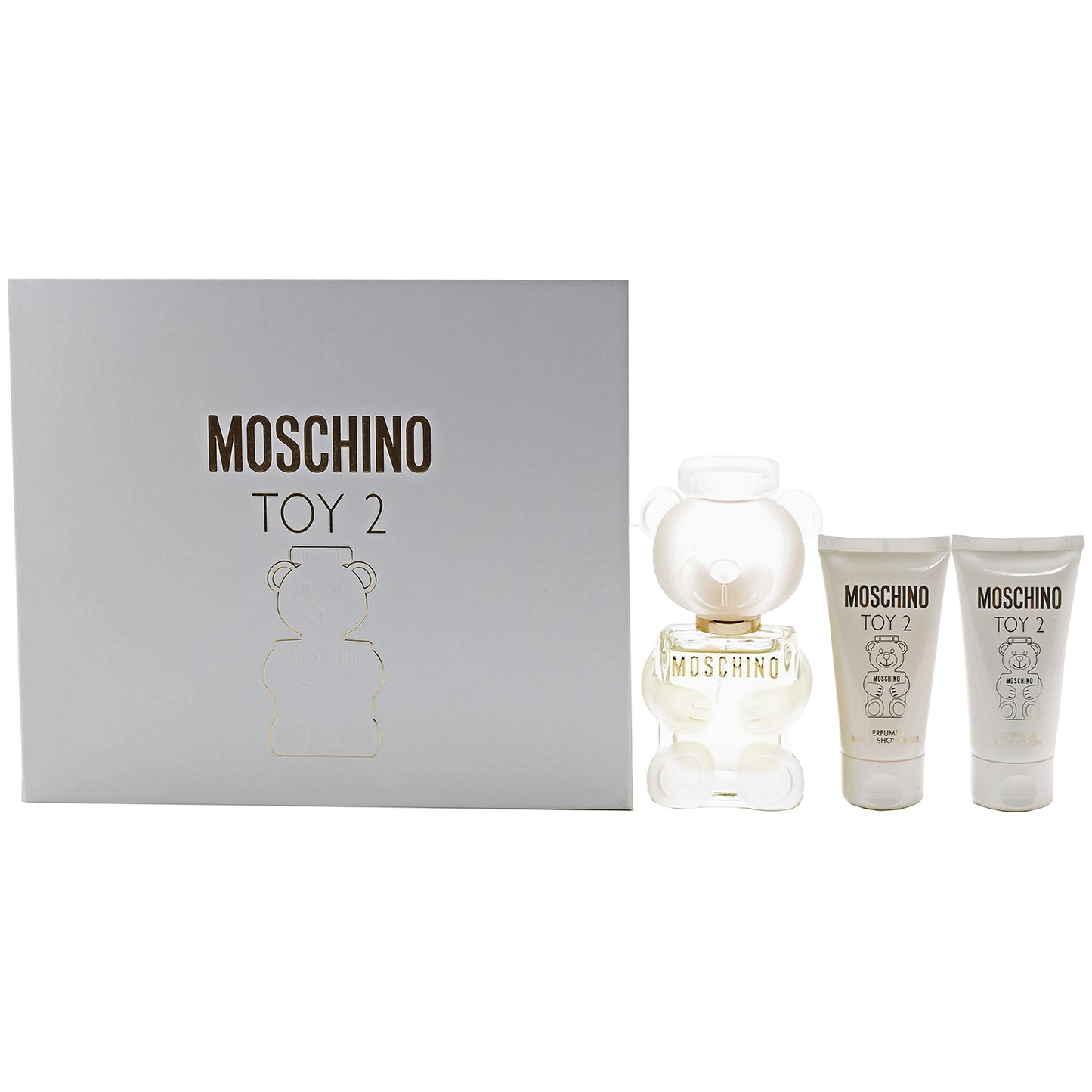 Moschino Toy 2-3 Piece Set-1.7 Oz EDP , 1.7 Oz Perfumed Bath And Shower Gel, 1.7 Oz Perfumed Body Lotion