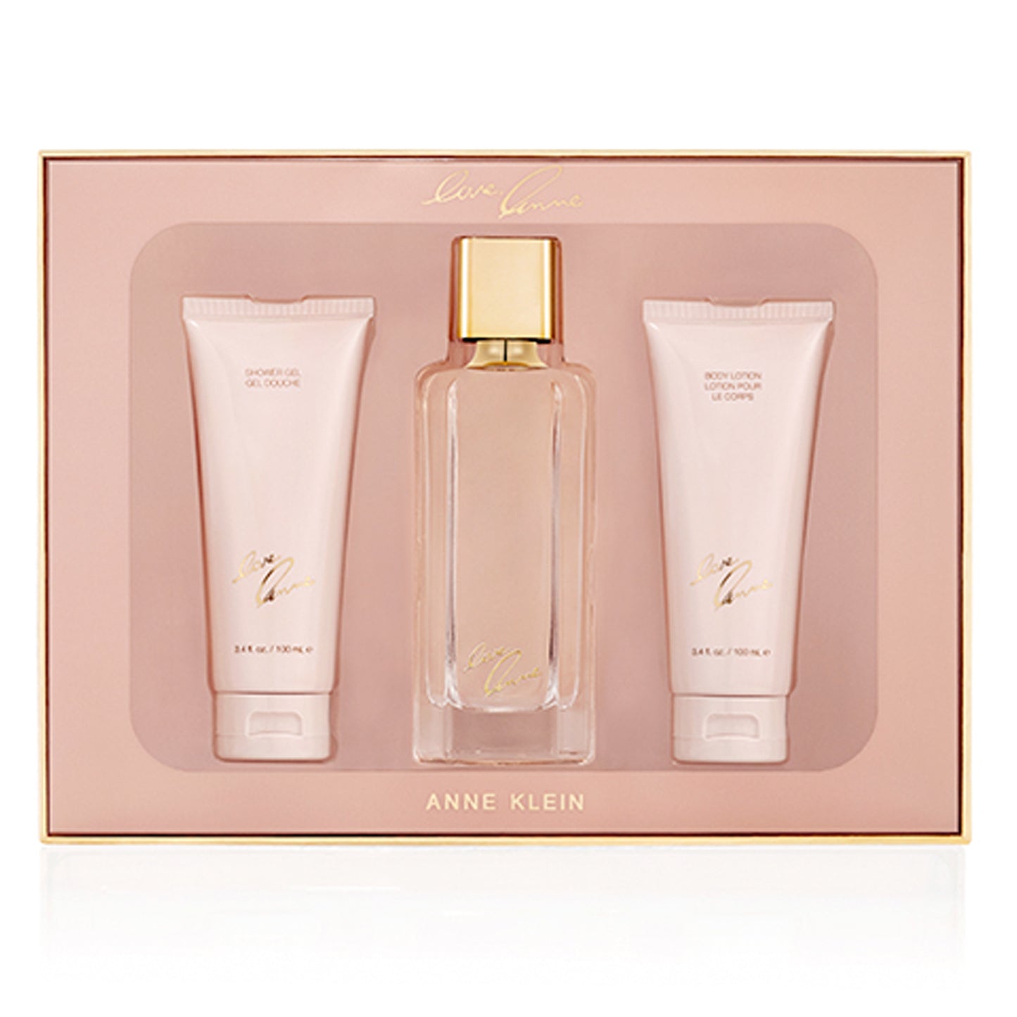Anne Klein Love Anne Set 3.4 Oz EDP / 3.4 Oz Body Lotion / 3.4 Oz Shower Gel