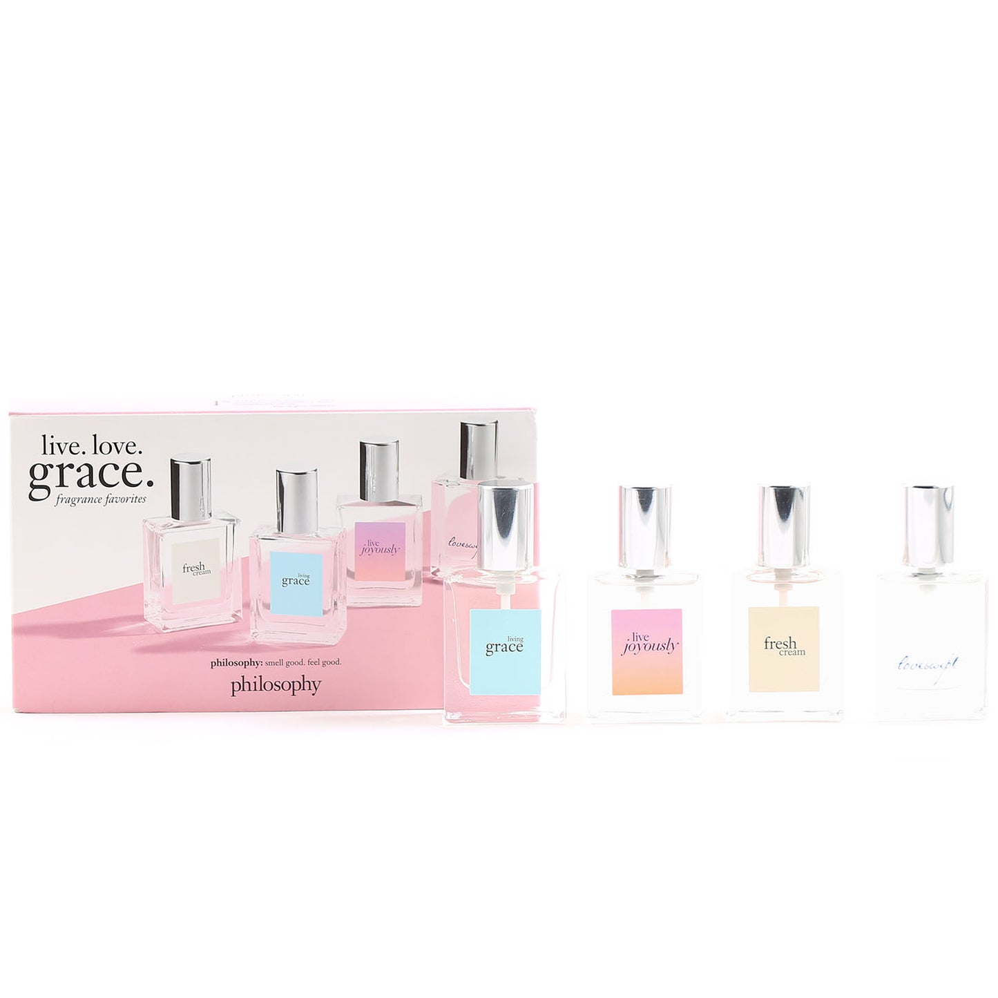 Philosophy Living Grace/Freshcream/Live Joy/Loveswept .5 Oz Set
