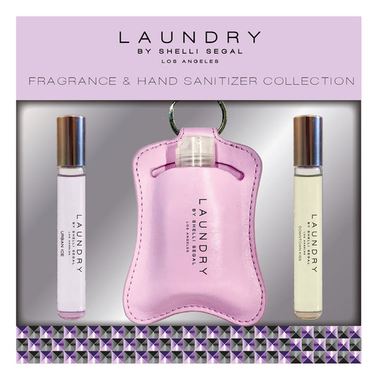Laundry 3 Piece Set .33 Urban Ice EDT Rollerball, .33 Downtown Kiss EDT Rollerball, 1.01 Oz Urban Ice Hand Sanitizer