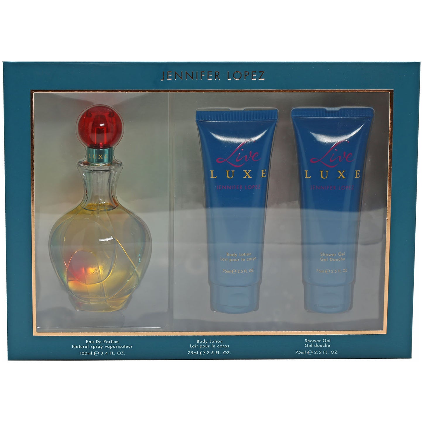 Live Luxe Ladies By J. Lo 3.4 Oz EDP , 2.5 Oz Body Lotion , 2.5 Oz Shower Gel