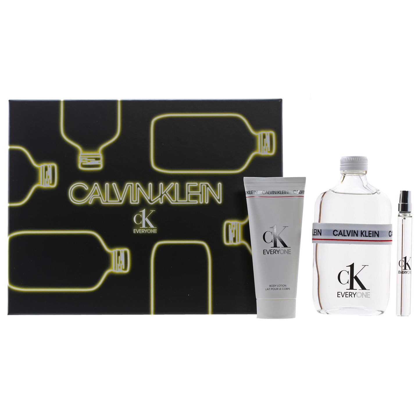 Calvin Klein Ck Everyone Set- 6.7 Oz EDT , .33 Oz EDT , 3.3 Oz Body Lotion