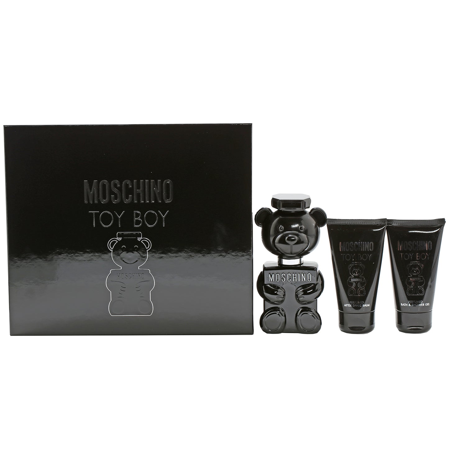 Moschino Toy Boy- 3 Pieces Set- 1.7 Oz EDP , 1.7 Oz Perfumed Bath And Shower Gel, 1.7 Oz Perfumed After Shave Balm