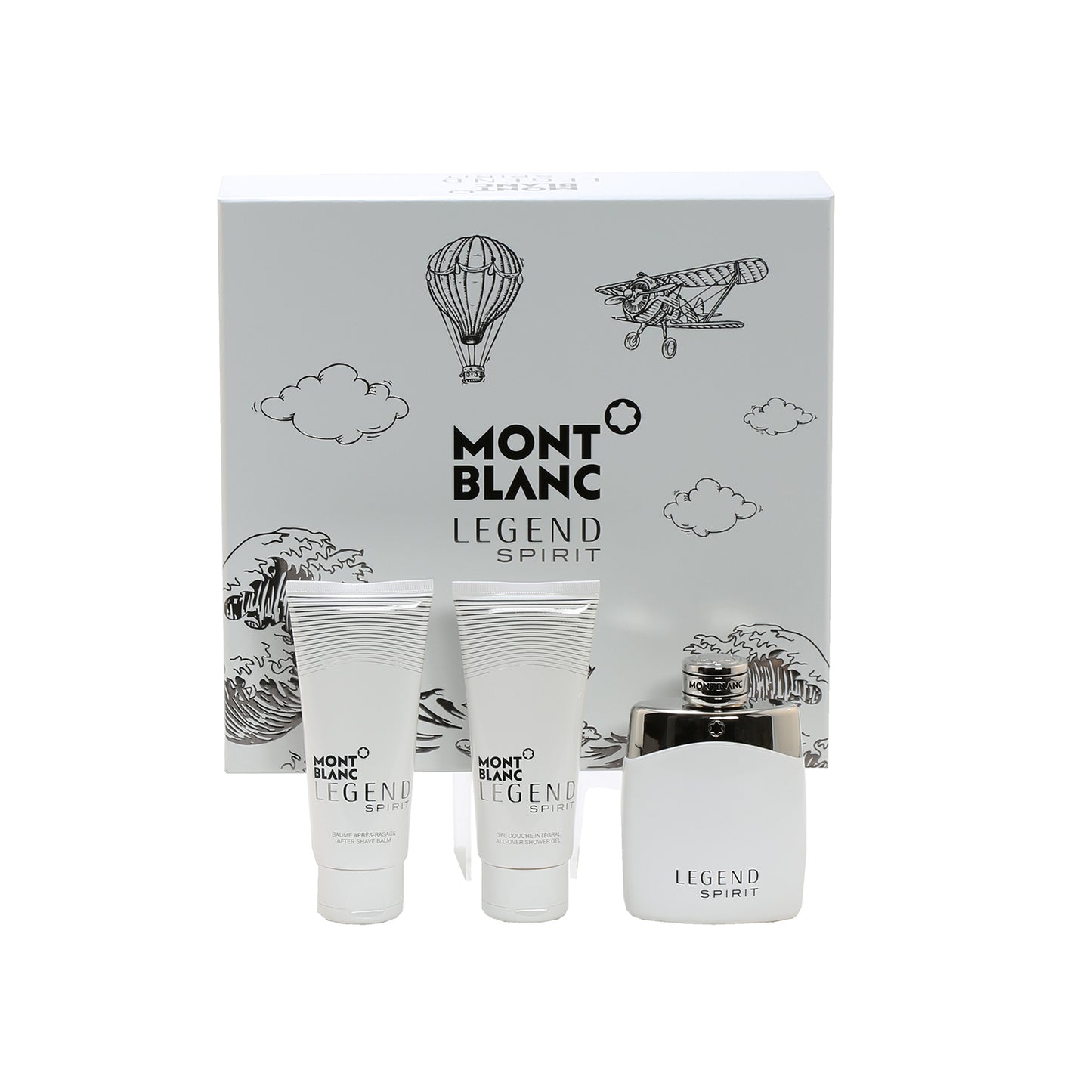 Mont Blanc Legend Spirit 3.4 Spray/3.4 Shower Gel/3.4 Aftershave Balm
