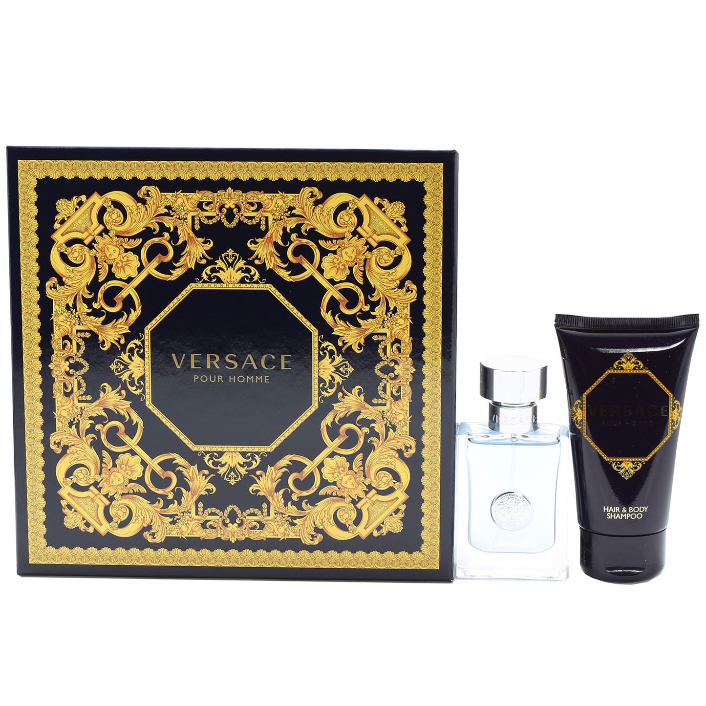 Versace Pour Homme 1 Oz EDT Spray/1.7 Oz Sg