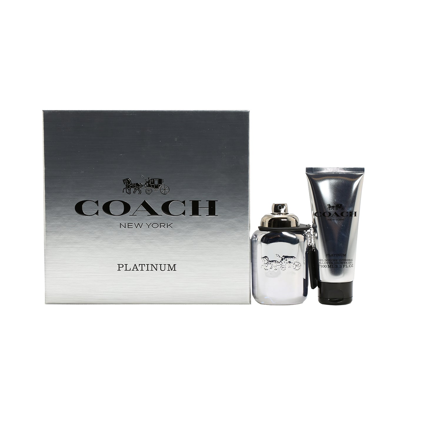 Coach Platinum Mens Set 2 Oz EDP , 3.3 Oz Shower Gel
