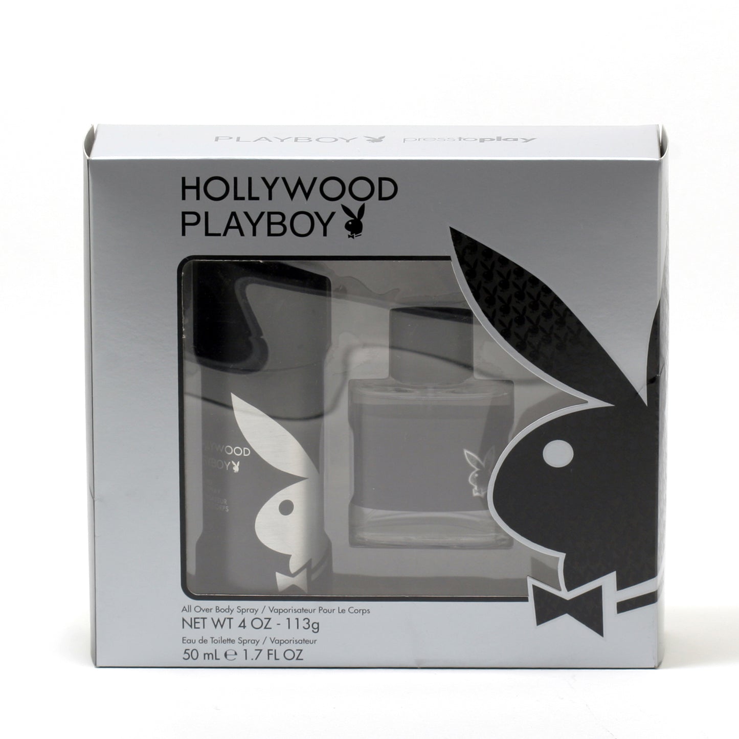 Playboy Hollywood Men 1.7 Oz Spray/ 4 Oz Bs