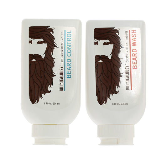Billy Jealousy Shave Duo Beard Wash 8 Oz + Beard Control 8 Oz