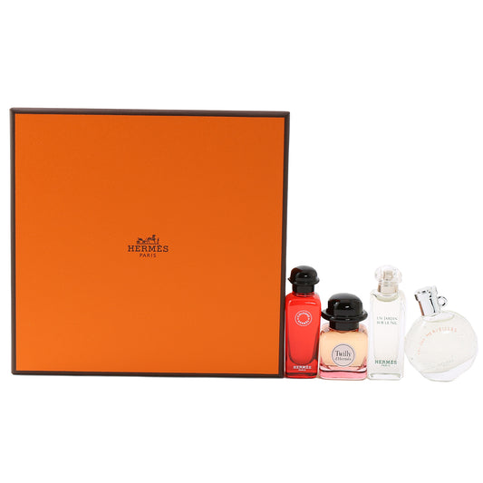 Hermes Womens Mini Set: 0.25 Eau De Rhubarbe Ecarlate EDC , Eau De Marvellies EDT , .25 Twilly D'Hermes EDP , .25 Un Jardin Sur Le Nil EDT