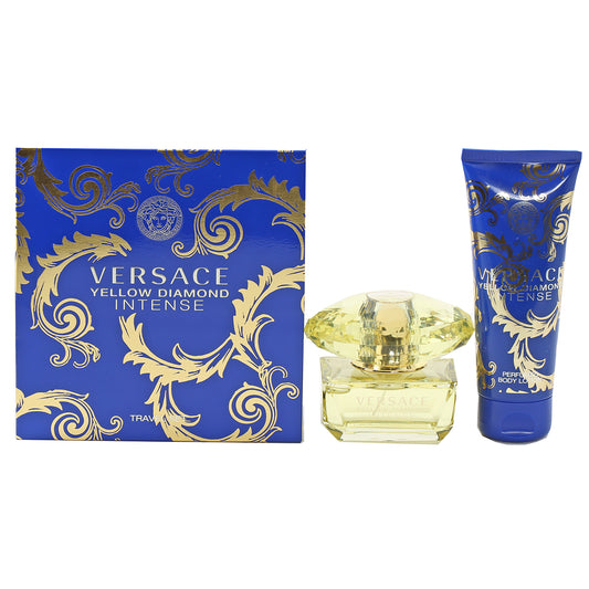 Versace Yellow Diamond Intense  Ladies  Set- 1.7 EDP , 3.4 Body  Lotion