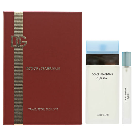 Dolce & Gabbana Light Blue  Ladies  Set 3.4 Oz EDT Spray/.85 Oz Spray
