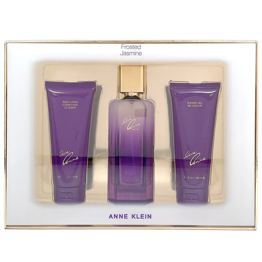 Anne Klein Frosted Jasmine Set 3.4 Oz EDP / 3.4 Body  Lotion / 3.4 Shower Gel