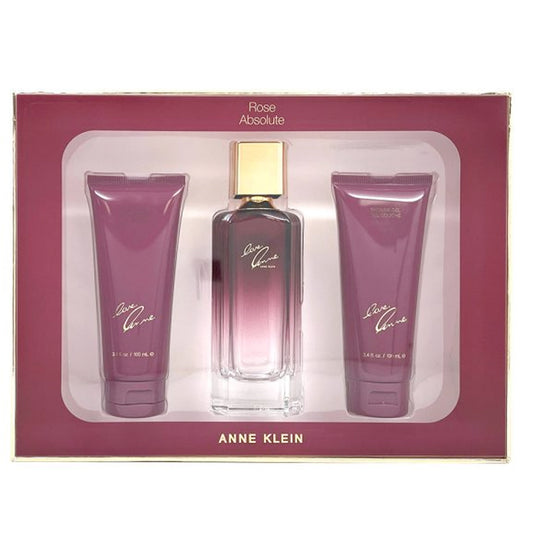 Anne Klein Rose Absolute Set 3.4 Oz EDP / 3.4 Oz Shower Gel/ 3.4 Oz Body  Lotion