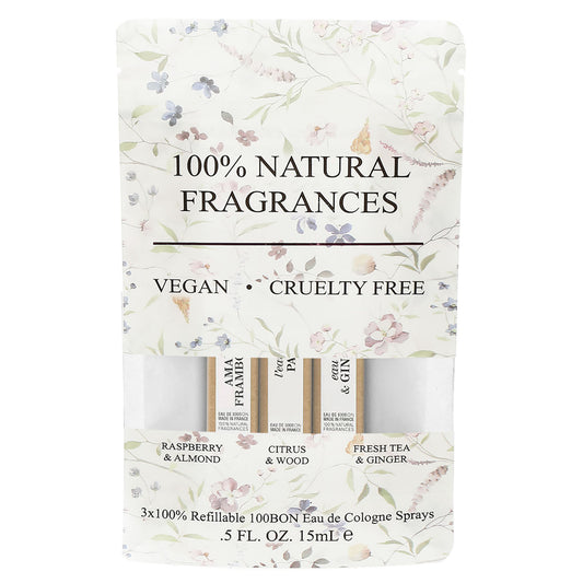100 BON  Ladies  Set .5 EDC Pen Spray - Raspberry/Citrus/Tea