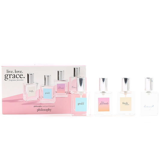 Philosophy Living Grace/Freshcream/Live Joy/Loveswept .5 Oz Set