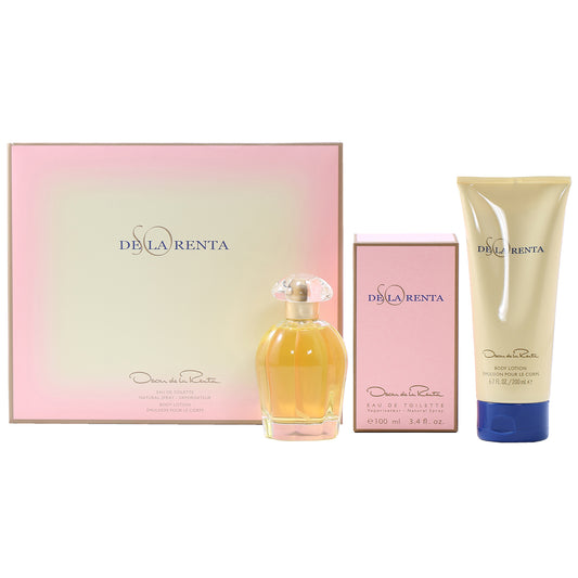 So De La Renta Set-3.4 Oz EDT Spray & 6.7 Oz Body  Lotion