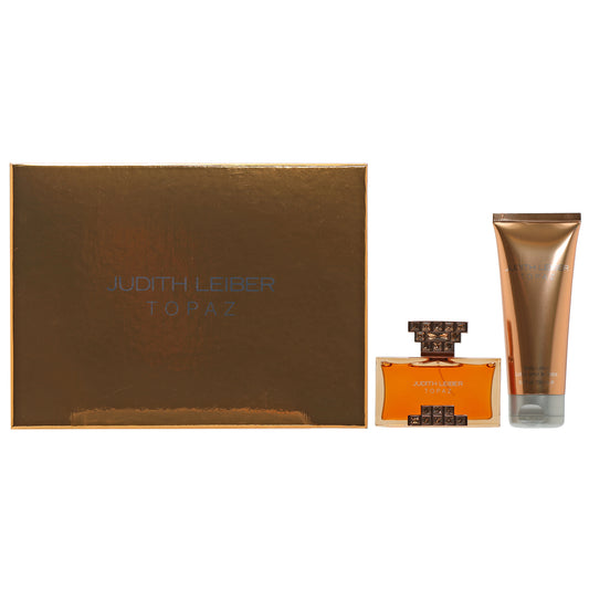 Judith Leiber Topaz Eau De Parfum 2Pc Gift Set- 1.4Oz EDP Spray + 3.4Oz Body  Lotion