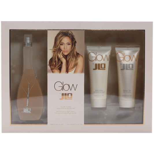 J. Lo Glow 3 Pc Set 3.4 Oz EDT , 2.5 Oz Body  Lotion , 2.5 Oz Shower Gel