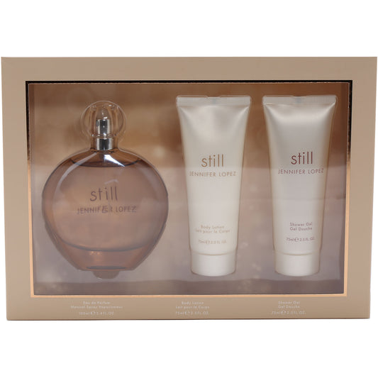 Still  Ladies  By J.Lo 3.4 Oz EDP , 2.5 Oz Body  Lotion , 2.5 Oz Shower Gel