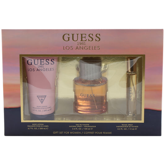 Guess 1981 Los Angeles Set 3.4 EDT , 6.7 Body  Lotion , Travel Spray