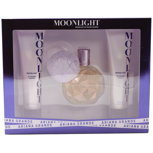 Ariana Grande Moonlight Set 3.4 Oz EDP , 3.4 Oz Body Souffle, 3.4 Oz Bath And Shower Gel