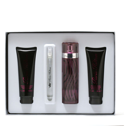 Paris Hilton 3.4 Oz Spray/ 3 Oz Body  Lotion / 3 Oz Shower Gel/ Mini