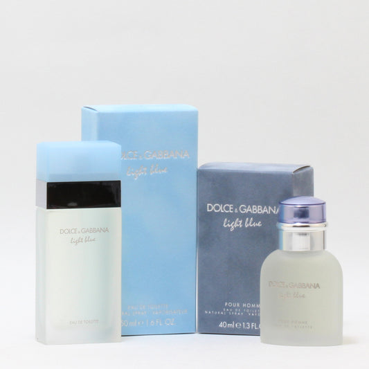 Duo Dolce & Gabbana Light Blue  Ladies  1.6 Oz EDT + Mens 1.3 Oz EDT Spray