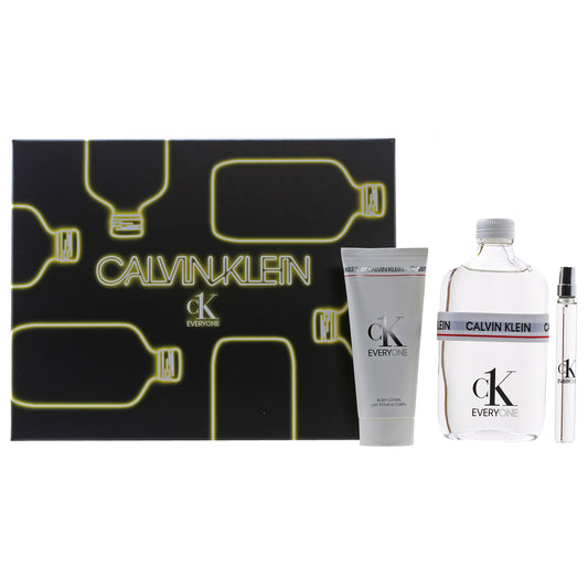 Calvin Klein Ck Everyone Set- 6.7 Oz EDT , .33 Oz EDT , 3.3 Oz Body  Lotion