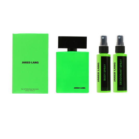 Jared Lang Trio - 3.4 Oz EDT Spray + 2 Oz Body Spray + 2 Oz Deodorant Spray