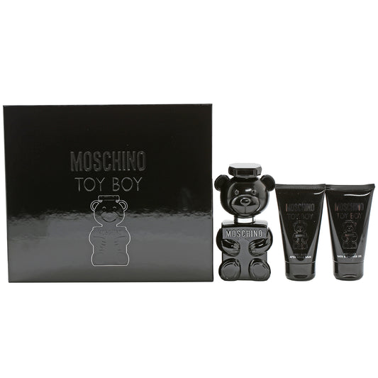 Moschino Toy Boy- 3 Pieces Set- 1.7 Oz EDP , 1.7 Oz Perfumed Bath And Shower Gel, 1.7 Oz Perfumed After Shave Balm