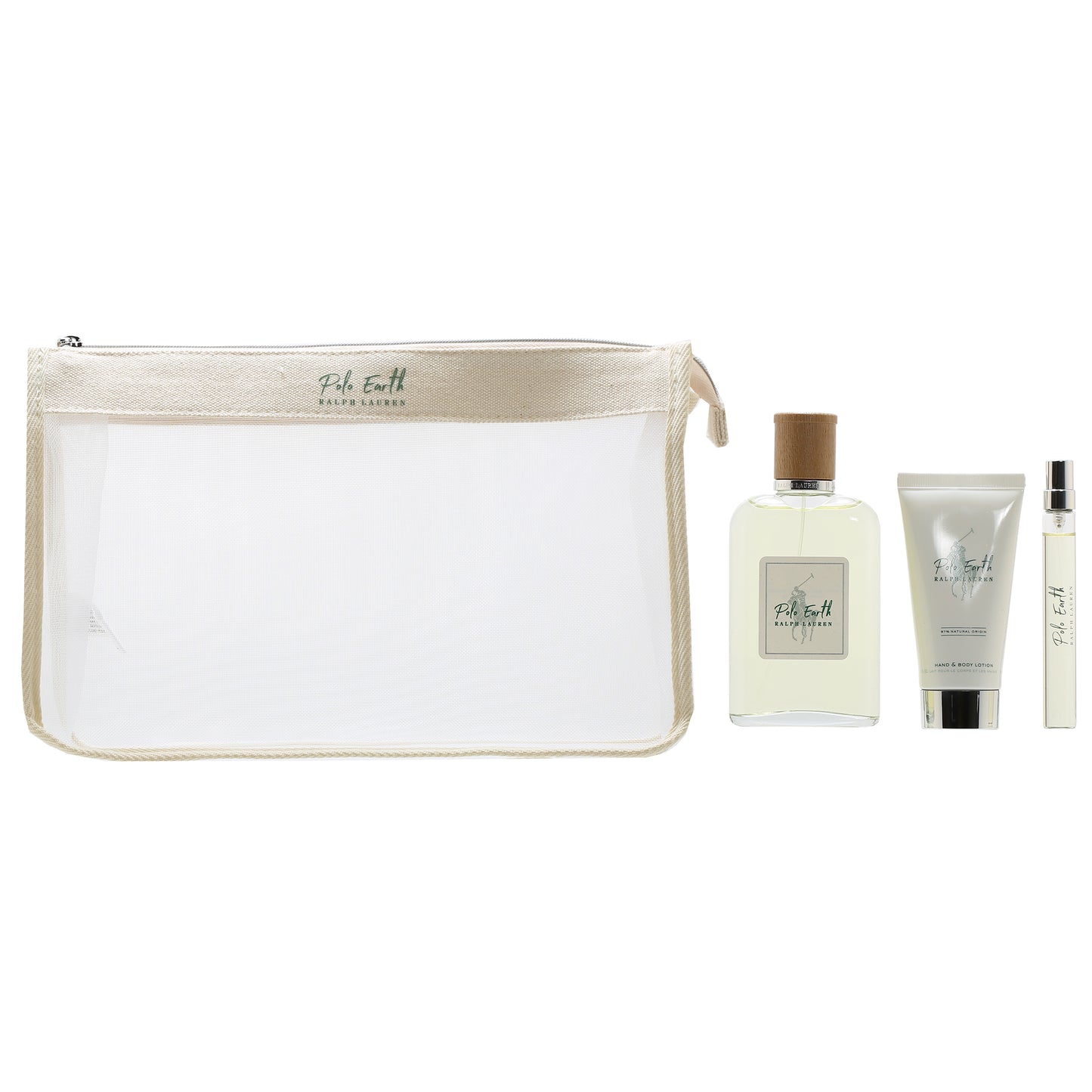 Ralph Lauren Polo Earth Set- 3.4 EDT , .34 EDT , 1.7 Hand And Body  Lotion