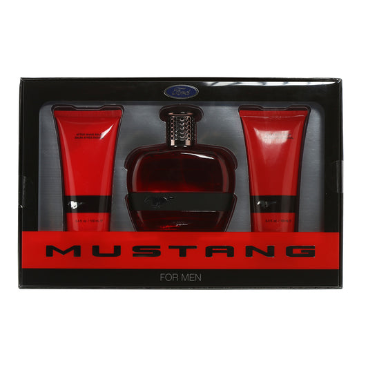 Mustang Red Set-3.4 EDT /3.4 Hair Body Wash/ 3.4 Aftershave Balm