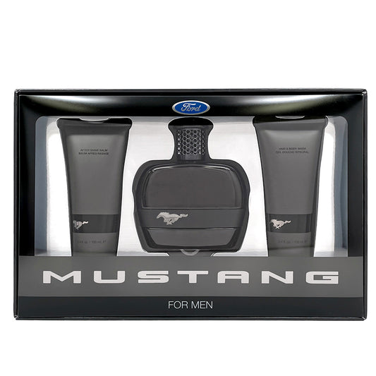 Mustang Black Set-3.4 EDT /3.4 Hair Body Wash/ 3.4 Aftershave Balm