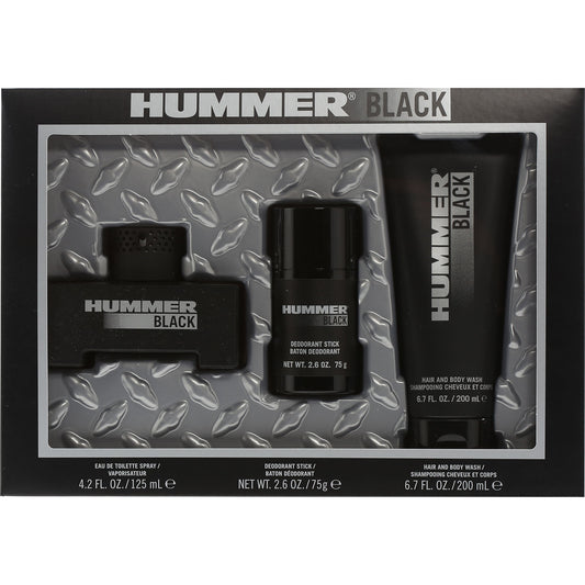Hummer Black Set 4.2 EDT , 2.6 oz Deodorant, 6.7 oz Shower Gel