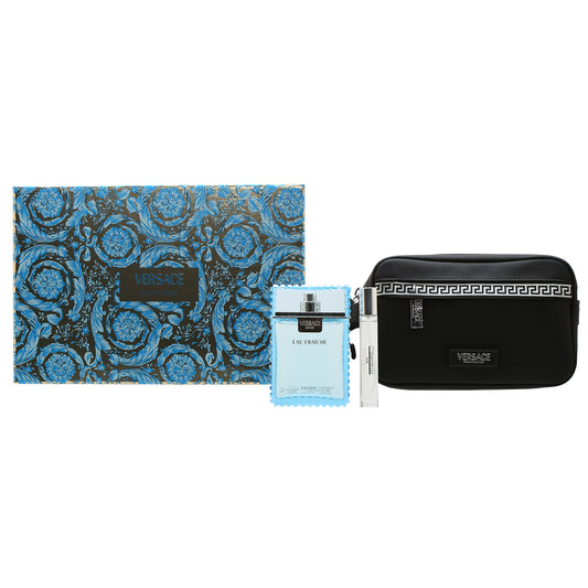 Versace Eau Fraiche Set- .3 Oz EDT , 3.4 Oz EDT , Bag