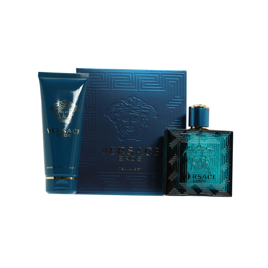 Versace Eros 2 Pc Set - 3.4 Oz EDT Spray/ 3.4 Oz Shower Gel