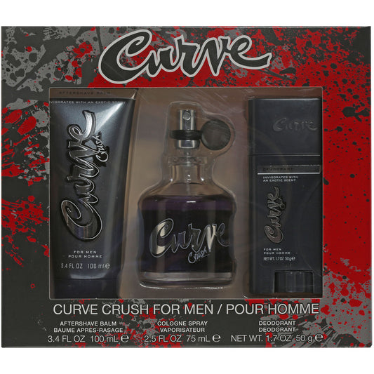 Curve Crush 3 Pc Set 3.4 As, 2.5 Cologne Spray, 1.7 oz Deodorant