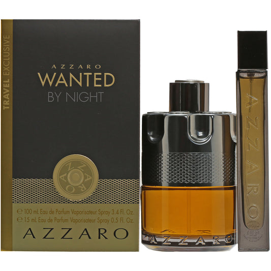 Azzaro Wanted By Night 2Pc Set 3.4 Oz EDP , .5 Oz EDP