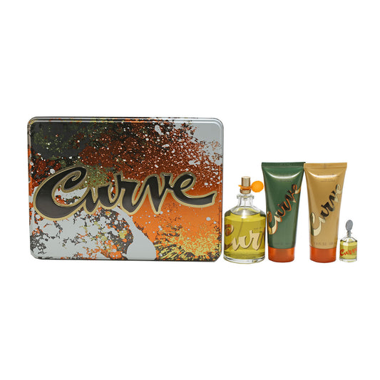 Curve 4 Pc Set-4.2 Oz EDC , 3.4 Oz Shower Gel, 3.4 Oz After Shave, 7.5 Ml EDC
