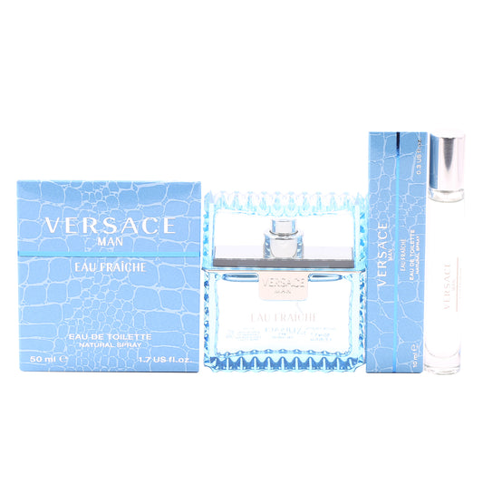 Duo Versace Man Eau Fraiche 1.7 Oz + .3 Oz EDT Spray
