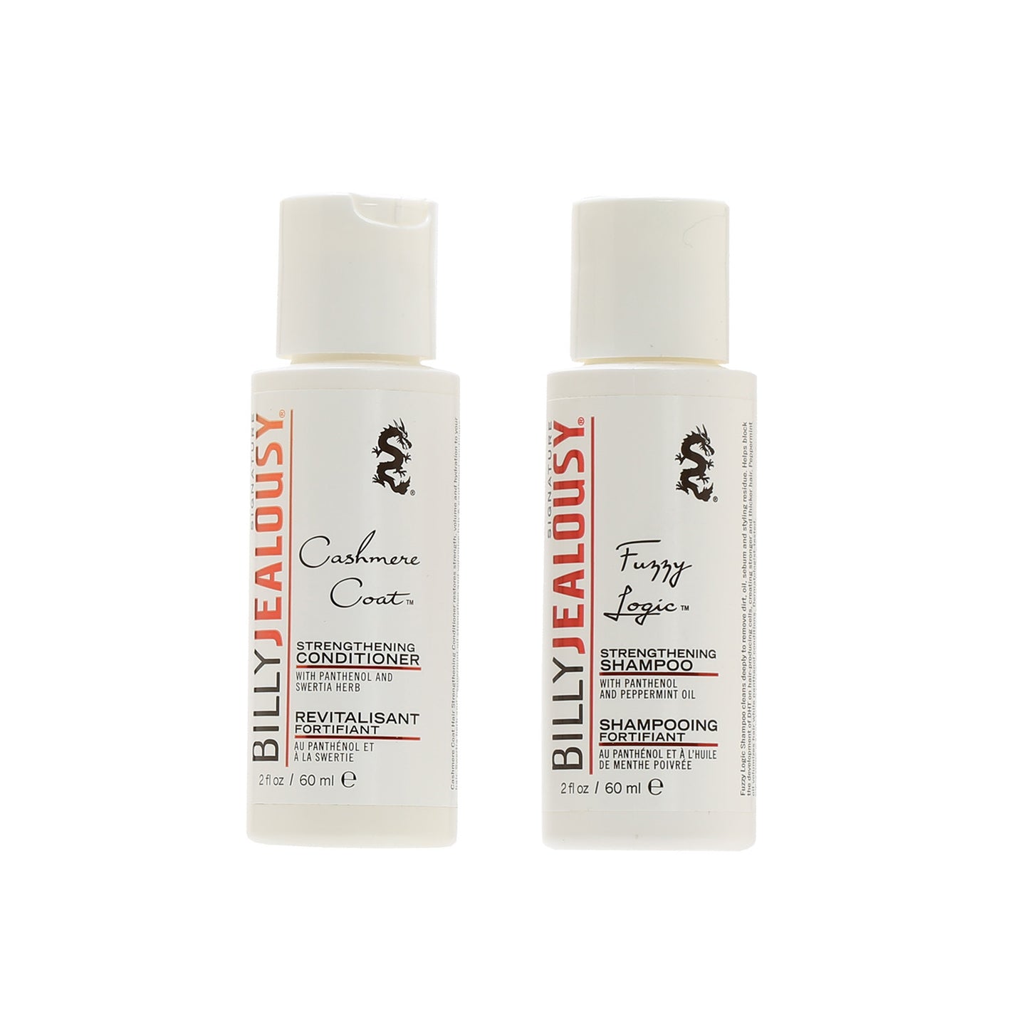Billy Jealousy Travel Duo Fuzzy Logic Shampoo 2 Oz + Cashmere Coat Conditioner 2 Oz