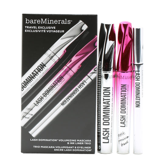 Bare Minerals Lash Domination Trio Lash Domination Volumizing Mascara, Lash Domination Volumizing Mascara Petite Precision Brush, Lash Domination Ink Liner