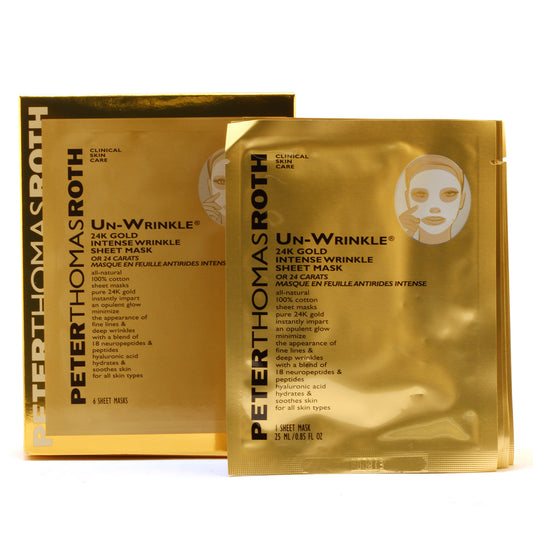 Peter Thomas Roth Un Wrinkle 24K Gold Intense Sheet Mask 6 Ct